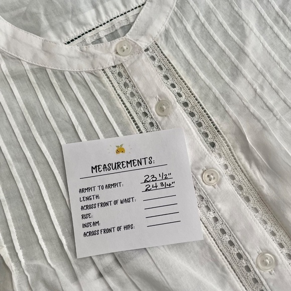 NWT!! J. CREW Pintuck Lace Trim Cotton Voile Solid White Top Blouse Large - Picture 16 of 16